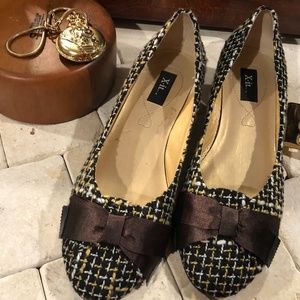 X-IT Women's Weave Thread Front Bow Low Pump Shoes